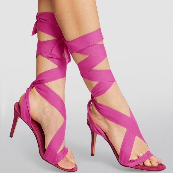 ISABEL MARANT Ribbon Sandals Lace-Up Ariel pink 💗💗💖💖✨✨ - Picture 1 of 9